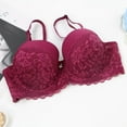thumbnail image 4 of FAZVAOO Women's Underwire Lace Bra Plus Size Adjustable Straps Push Up Everyday Bra 36c Bras, 4 of 4