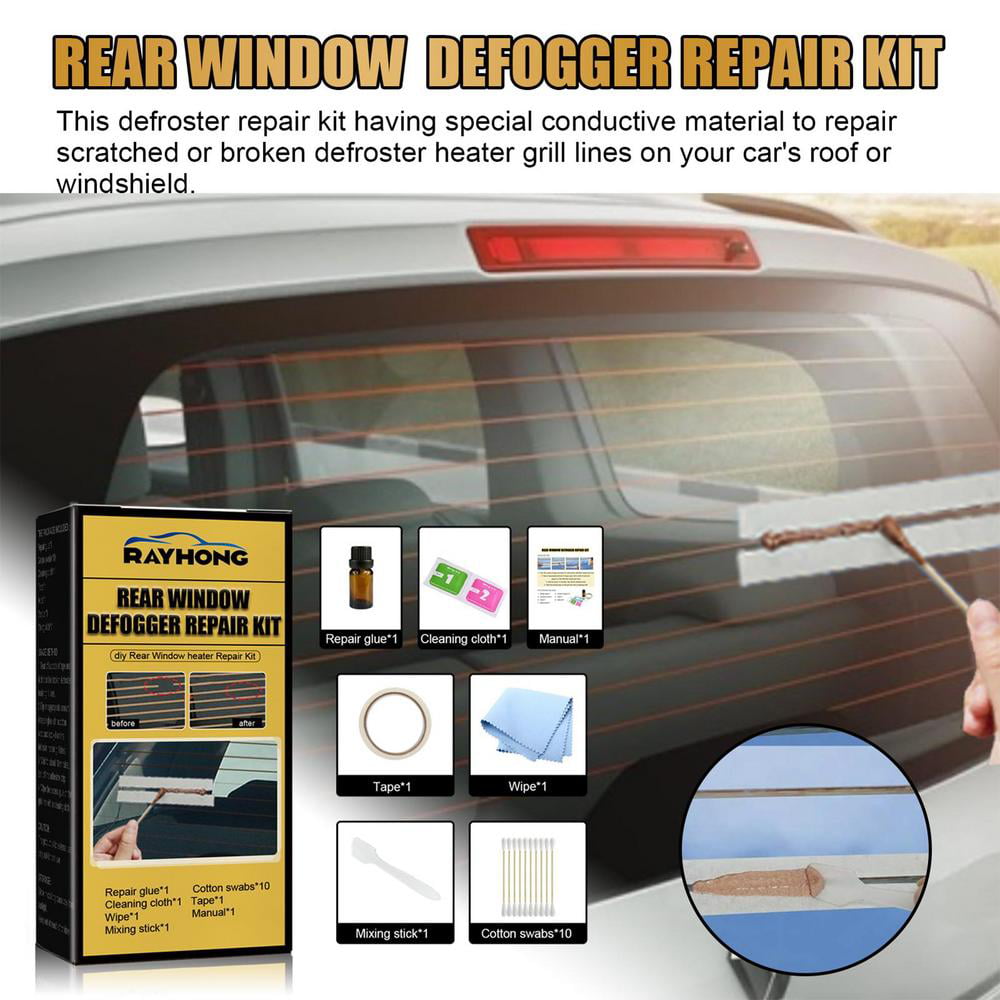 Car Defroster Repair Kit, Rear Window Defogger, Rear defogger Grid Lines  Repair Kit Scratched Defroster Window Repair Kit Broken Grid Lines Kit Car