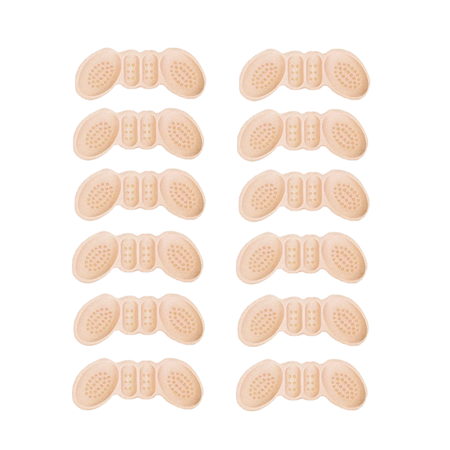 6 Pairs Heel Cushion Pads, Self-Adhesive Heel Liners for Shoes, Heel Protectors to Prevent Heel Pains and Heel Blisters(Skin,6MM)