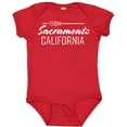 thumbnail image 3 of Inktastic From Sacramento California in White Distressed Text Boys or Girls Baby Bodysuit, 3 of 5