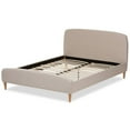 thumbnail image 4 of Baxton Studio Mia Lit Plateforme Grand Rembourré en Beige Pâle, 4 of 8