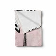 thumbnail image 2 of Teen Room Soft Flannel Fleece Throw Blanket, Woman with Hat Smoking in Front of Eiffel Tower in Shabby Pink Design, Cozy Plush for Indoor and Outdoor Use, 70" x 90", Pale Pink and Black, by Ambesonne, 2 of 6