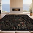 thumbnail image 2 of Design&I 8'x10' Washable Area Rug Dark Botanical Enchanted Scene Mystical Nature with Celestial Accents for King Size Bedroom, Under Bed, Sleek Flatweave Pet Friendly, 2 of 7