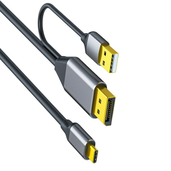 DisplayPort To USB Type C Cable 4K@60Hz Touch Function For Portable Monitors Laptops Aluminum USB Type C Cable