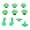 Green, variant on Rupoun 10 in 1 PS5 Edge Controller Replacement Thumb Grips 6 Joysticks 4 Back Paddles High Performance Kit Black 1.35cm / 0.53 inches