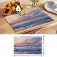 thumbnail image 6 of Summer Beach Coastal Placemats Set of 12 Nautical Seaside Ocean Place Mats Indoor Wipeable Table Mats Washable Cloth Dining Table Placemats for Kitchen Holiday Party Home Decor 13x19 Inch, 6 of 9