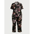thumbnail image 6 of Joyspun Women's Knit Notch Collar Top and Capri Pants Pajama Set, 2-Piece, Sizes S to 3X, 6 of 6