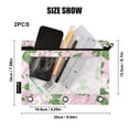 thumbnail image 3 of Flowers Leaves Bud 2 Pack Pencil Pouch for 3 Ring Binder Smooth Zipper Folders with Pockets Clear Window Pencil Case, 3 of 6