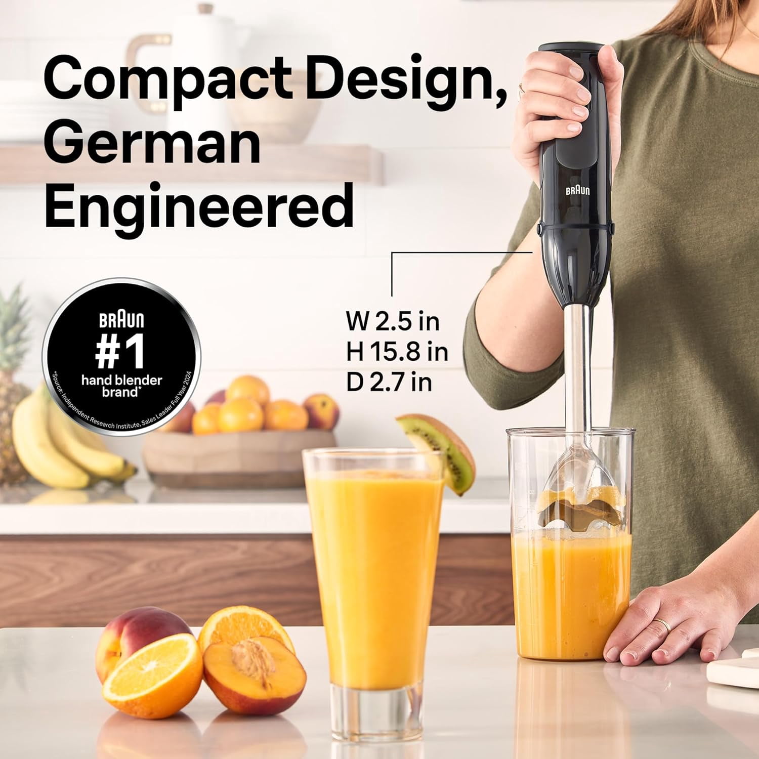 MQ50202M MultiQuick Vario 5 Handheld Blender – 21- with  Boost, Stainless Steel Blades, EasyClick System, 500W, Chopper, Whisk, Masher – Immersion Blender for Smoothies
