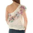 thumbnail image 2 of FREE PEOPLE Womens Purple Ruffled Floral Sleeveless Asymetrical Neckline Top  Size: M, 2 of 2