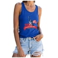 thumbnail image 5 of UngA 250th Anniversary USA Tank Tops Women USA T Shirt American Flag Tee Tops 4th of July Patriotic Freedom Sleeveless Tshirts for Women (Blue,S), 5 of 8