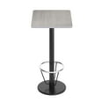 thumbnail image 6 of Flash Furniture 24'' x 30'' Gray Rectangular Laminate Table Top with Black 18" Round Bar Height Table Base with Footring, 6 of 8