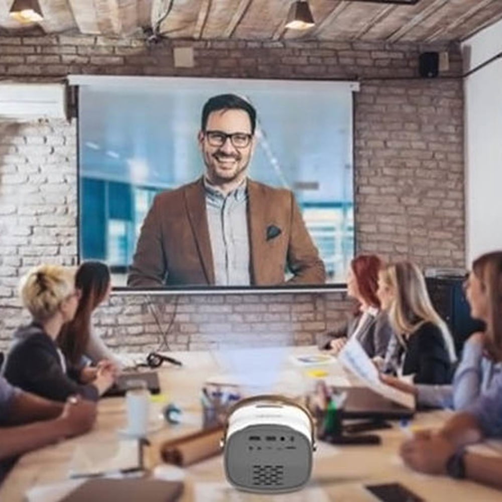 Minolta Mini LCD Projector with 120 Inch 1080P Resolution Image Projection