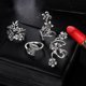thumbnail image 3 of 4 Piezas Set Boho flor de material cristal s Florales de Nudillo para Las Mujeres de Yuyangstore Bohemian Jewellery Rings, 3 of 8