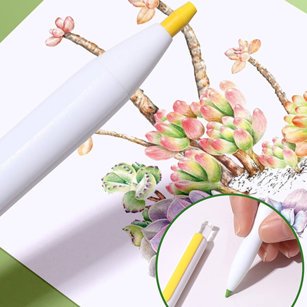 Zeiwohndc Refillable Retractable Colored Pencils Erasable Colored Pencils for Sketching