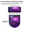 thumbnail image 7 of Yuyamidu Purple Rose Toilet Dust Cover Set of 2 Butterfly Toilet Tank Lid Cover with Elastic Edges Fits Most Round Elongated and Oblong Lids Soft Toilet Seat and Tank Lid Covers, 7 of 7