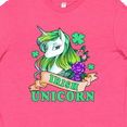thumbnail image 4 of Inktastic St Patricks Day Irish Unicorn Illustration with Shamrocks Youth T-Shirt, 4 of 5