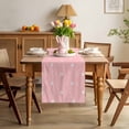 thumbnail image 3 of Watercolor Easter Table Runner 90 Inches Long for Kitchen Dining, Cute Rabbits Eggs Cartoon Pink Dresser Scarf Farmhouse, Dining Table Decorations for Wedding/Parties, 13 x 90 In, 3 of 8