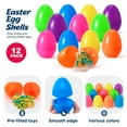 thumbnail image 6 of Ayieyill 12Pcs Pre Filled Easter Eggs with Dinosaurs Building Blocks, Egg Surprise Toys for Easter Basket Stuffers, Colorful, 6 of 9