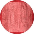 thumbnail image 1 of Ahgly Company Indoor Round Abstract Red Modern Area Rugs, 5' Round, 1 of 4