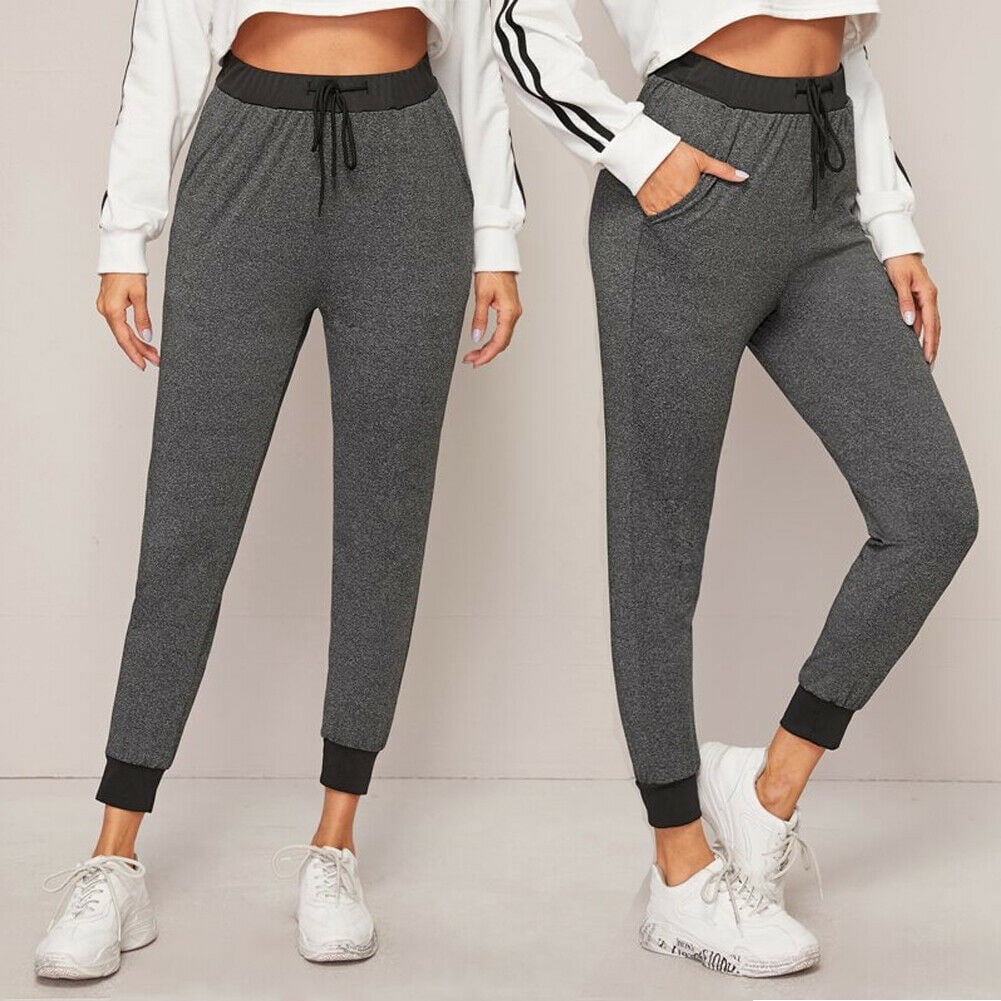 charcoal grey joggers womens