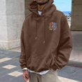 thumbnail image 1 of MHFRRA Sudaderas y Sudaderas Casuales para Hombre, de Corte Relajado, con Estampado Gráfico para Otoño E Invierno, de Fácil Cuidado, Ideales para Uso Diario Marrón, 1 of 4