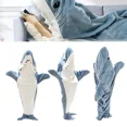 thumbnail image 6 of 1pc Shark Blanket Adult Boys Girls Shark Blanket Wearable Shark Blanket Shark Sleeping Bag Christmas Gift, 6 of 9