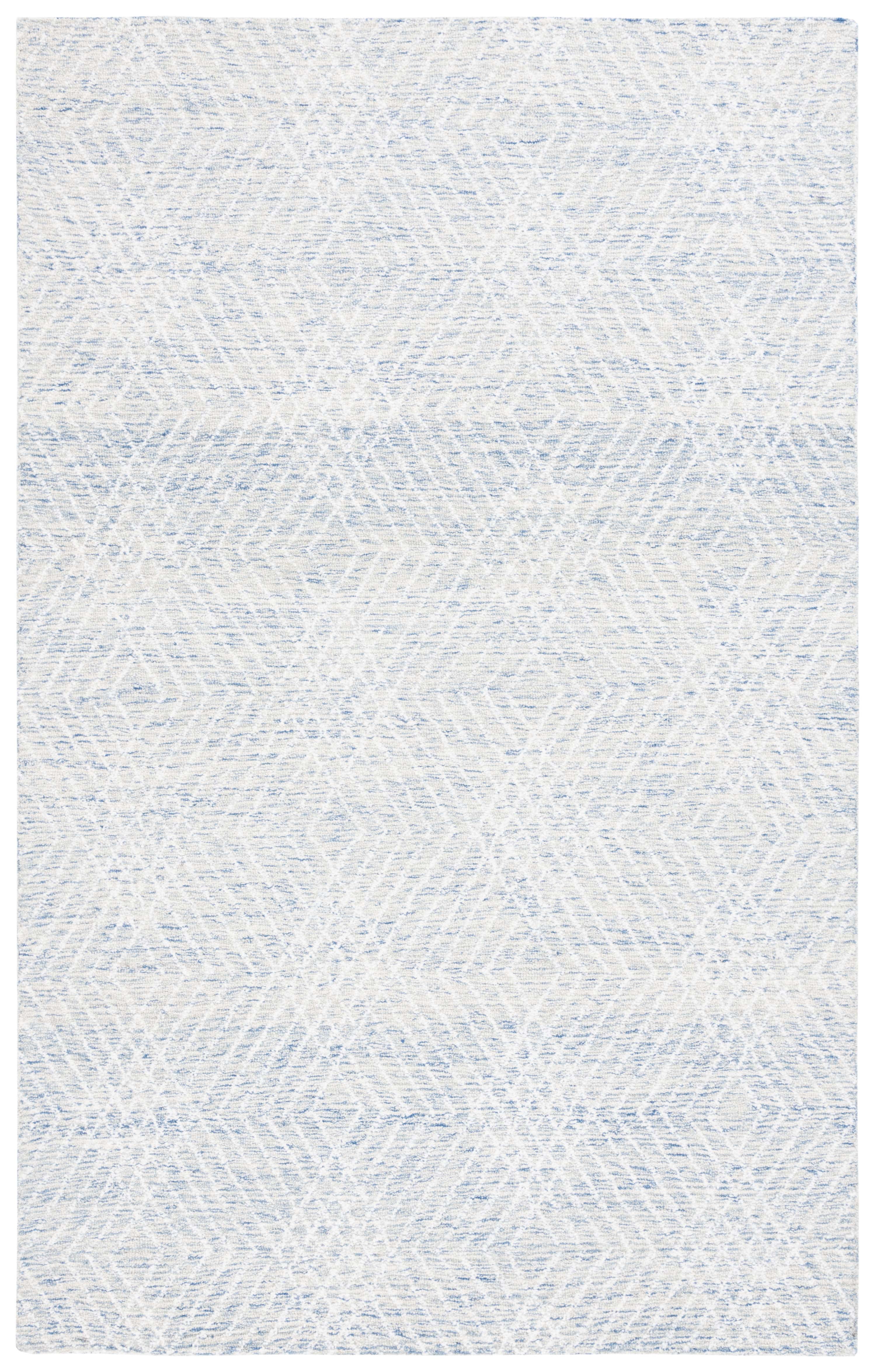 SAFAVIEH Abstract Dania Diamond Area Rug, Blue/Ivory, 3' x 5'