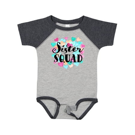 

Inktastic Sister Squad Hearts Gift Baby Girl Bodysuit