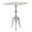 Silver Solid Square 16" x 16" x 22", variant on DecMode 19" x 21" Gold Aluminum Metal Small Accent Table with Scroll Legs, 1-Piece