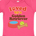 thumbnail image 4 of Inktastic Golden Retriever Loved by a Boys or Girls Baby Bodysuit, 4 of 5
