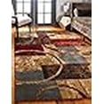 thumbnail image 3 of Unique Loom Barista Collection Moderne Cercles Rustique Chaleureux Tapis_cof010, 8' x 11' 2", Multi/Beige, 3 of 4