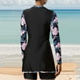 thumbnail image 4 of ANINEO Long Sleeve Split Swimsuit For Women Athletic Surfing And Diving Outfit With Skirt Stylish 2PCS Swimwear Comfort Hawaii Summer Tropical Brazilian Beachwear, 4 of 4