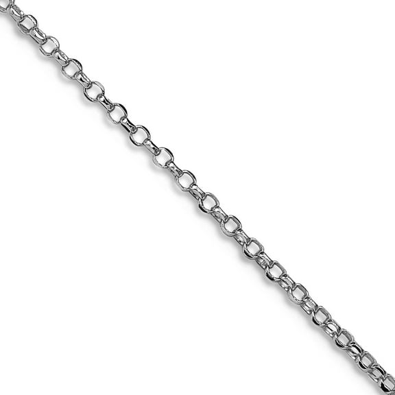 925 Sterling Silver Rhodium Plated 1.5mm Sparkle-Cut Cable Chain Necklace 22 Inch Chain Necklace for Women and Men