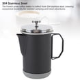thumbnail image 6 of YAHHU 1000ml Portable French Press Coffee Maker, Premium 304 Stainless Steel Double Wall Hand Brewed Coffee Press Pot for Camping and Travel, Black Color (33.81oz / 1000ml Capacity), 6 of 9