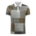 thumbnail image 3 of KBODIU Fashion Men's Henley Shirts Casual Stripe Print Zipper Tees Summer Short Sleeve T Shirts, 3 of 5