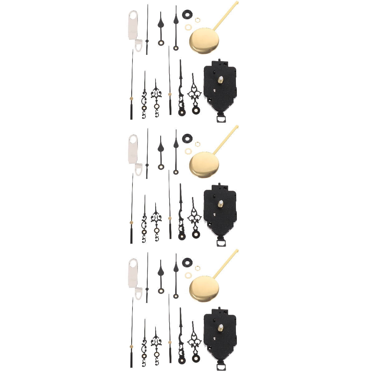 LITINKIMI Clock Mechanism 3Sets Black for DIY Projects Classic and Durable