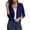 Dark Blue, variant on Essential Open Front Cropped Cardigan for Women, Soft Knit 3/4 Sleeve Bolero Shrug - Lightweight Solid Color Layering Top for Office Work Casual Spring Summer Black L