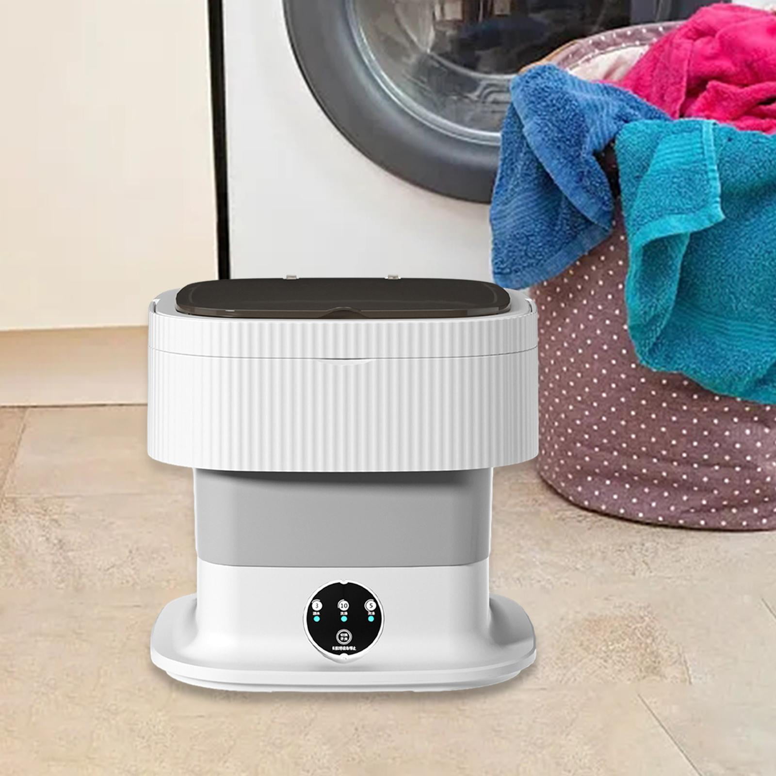 Tongina Comapct Mini Washing Saver 3 Gears Practical Socks Towel Small Clothes Washing Machine Baby Clothes Washing for Hotel Personal RV 60W Gray