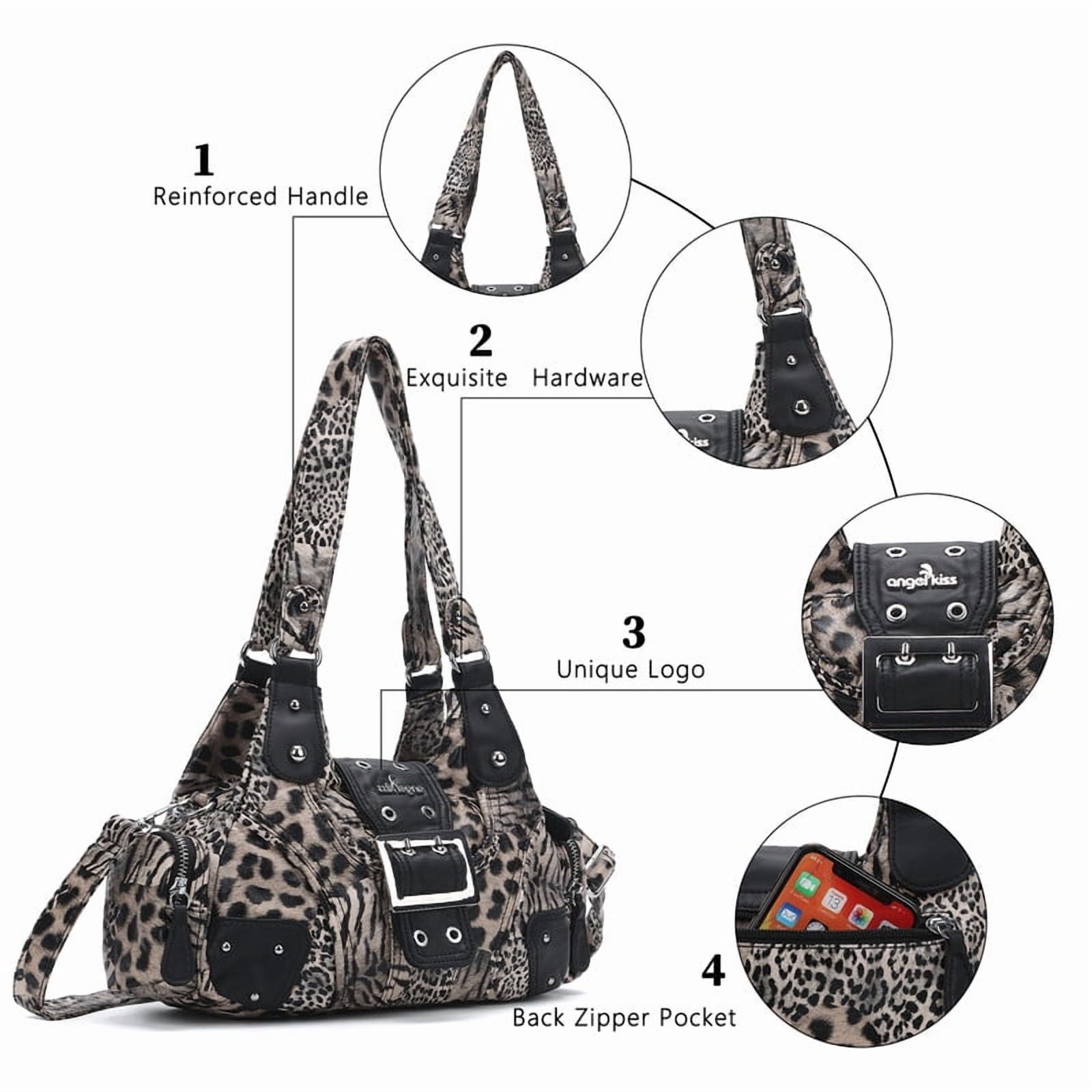 Angelkiss Purse for Women PU Wallet With Adjustable Shoulder Strap Crossbody Bag Single Satchel Handbags Hobo Bag
