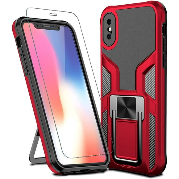 iPhone Xs Max Case,Designed for i Xsmax Phone Cases with Magnetic Grip Ring Holder Stand Kickstand Heavy Duty
