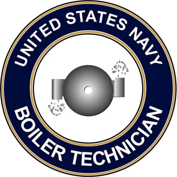 3.8 Inch U.S. Navy Boiler Technician BT decal