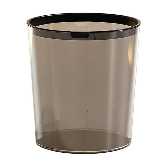 Yhmxh Papelera de sobremesa transparente, papelera de escritorio de plástico con borde reforzado, papelera pequeña irrompible, elegante papelera abierta para oficina en casa, dormitorio, estudio o