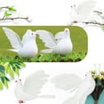 thumbnail image 4 of Kripyery 2Pcs Decorative Fake Peace Doves Artificial Foam Feather White Birds,Craft Bird for Home Ornaments,Wedding Garden Decor, 4 of 8