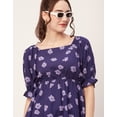 thumbnail image 5 of Moomaya Peplum Tops For Women, Printed Rayon Casual Top, 5 of 9