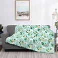 thumbnail image 2 of Yiaed Horse And Flower Print Blanket Throw Blanket Soft Cozy Flannel Blanket for Home Bed Sofa Couch Chair-40"x30", 2 of 6