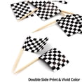 thumbnail image 5 of Anley Checkered Racing Flag Toothpick Cupcakes Toppers - Cocktail Fruit Stick Toothpicks Race Car Cupcakes Toppers (100 pcs), 5 of 6