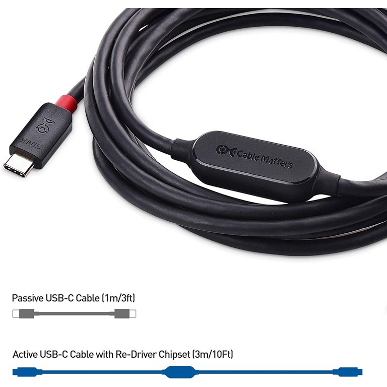 Cable Matters Active USB C Cable with 4K Video, 10 Gbps Data