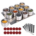 thumbnail image 2 of GROWTH TANK Spice Tins Storage Containers Organizer w/Lables Window Top 12Pcs, 2 of 9
