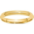 thumbnail image 1 of 14K Yellow Gold 14Ky 3mm Half Round With Edge Band Size 12.5 Made In United States hre030-12.5, 1 of 6